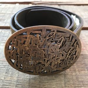 Diesel Italien leather belt with buckle size 85/34